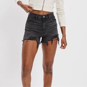 NWT American Eagle Black Highest Rise 90s boyfriend short size 10